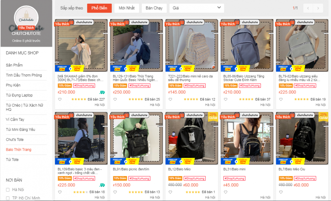 ChuChu Store- Balo giá rẻ trên shopee