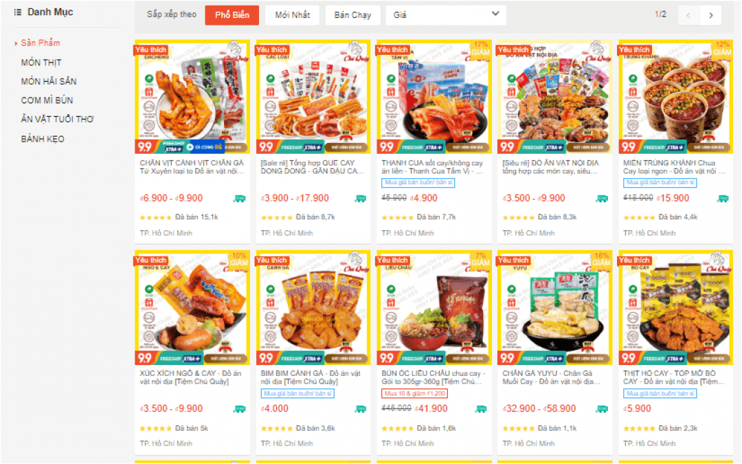 Top 10 shop bán đồ ăn vặt uy tín trên Shopee 11 Đồ ăn vặt tại tiệm Chú Quậy.