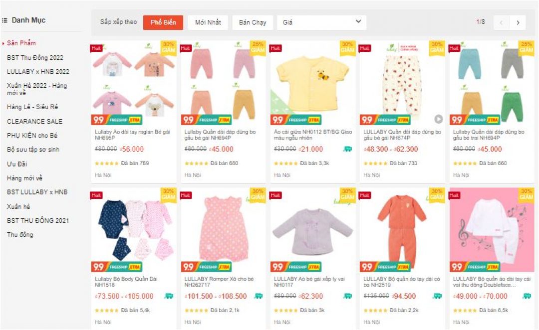 các sản phẩm của shop Lullaby baby official.