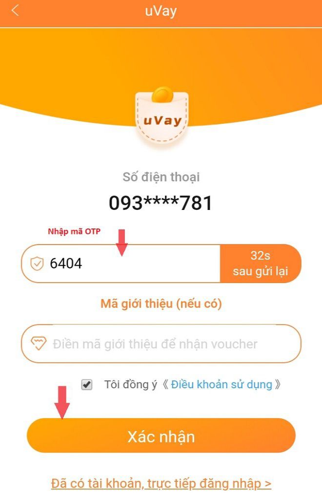 Bước 2 - Đăng ký vay tại Uvay