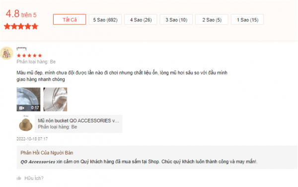 Review 8+ shop bán mũ thời trang đẹp trên Shopee 19 Đánh giá shop - QO Accessories