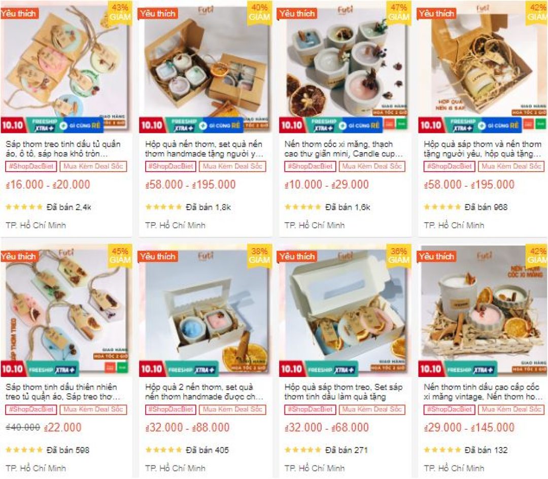 Review 8 shop bán nến thơm chất lượng trên Shopee 16 Shop bán nến thơm chất lượng trên Shopee - Futi Concept.