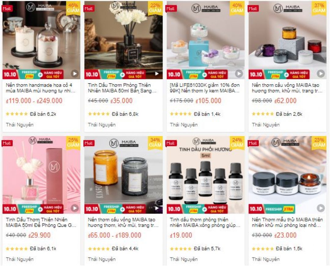 Review 8 shop bán nến thơm chất lượng trên Shopee 12 Shop bán nến thơm chất lượng trên Shopee - MAIBAVN