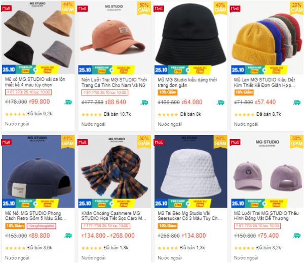 Review 8+ shop bán mũ thời trang đẹp trên Shopee 27 Shop bán mũ thời trang đẹp trên Shopee - MG STUDIO