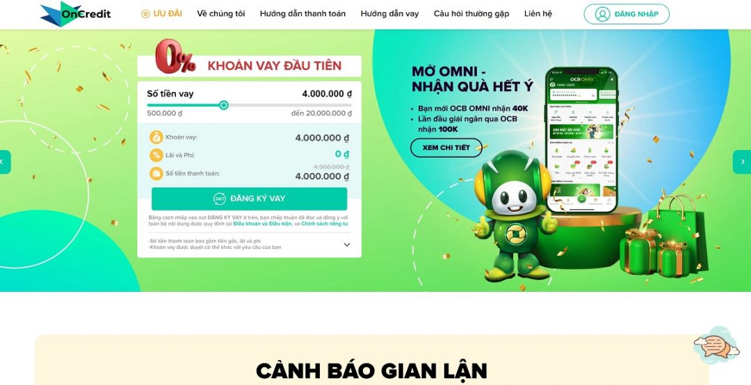 Trang chủ của OnCredit