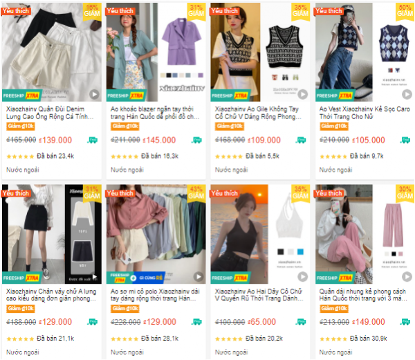 shop bán đồ nội địa trung uy tín trên Shopee - Xiaozhainv.vn——Fashion woman.