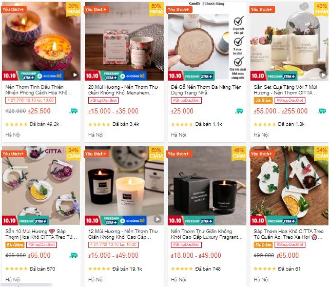 Review 8 shop bán nến thơm chất lượng trên Shopee 14 ❅ BSB VIET NAM ❅ 1