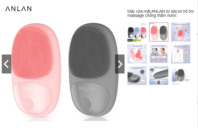 Review máy rửa mặt Anlan trên Shopee