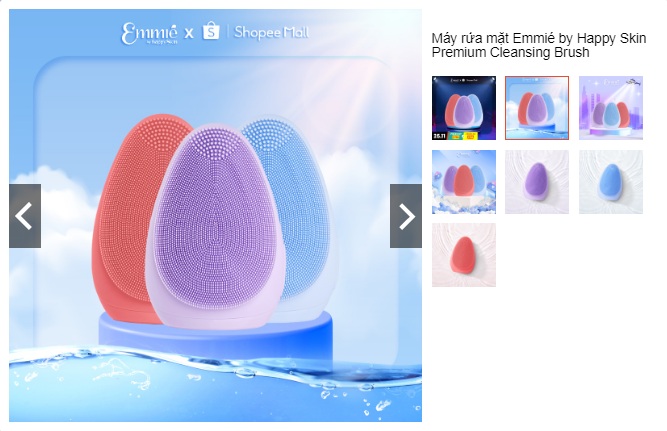 review máy rửa mặt emmie trên Shopee