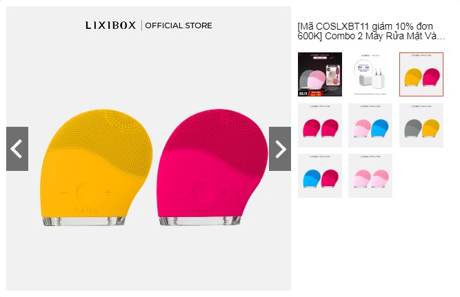review máy rửa mặt halio original trên Shopee